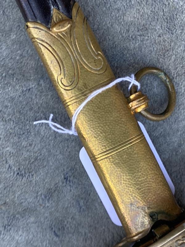 IMPERIAL GERMAN NAVAL SWORD WITH HAMMERED SCABBARD. — image 6