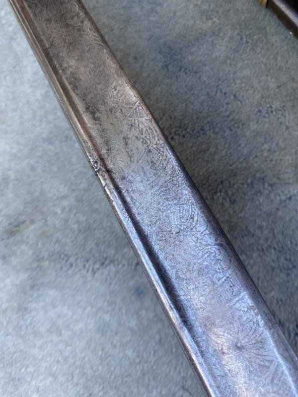 IMPERIAL GERMAN NAVAL SWORD WITH HAMMERED SCABBARD. — image 9