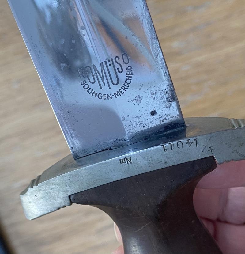 EARLY NSKK/SA DAGGER BY ROMUSO SOLINGEN - with personal ID numbers. — image 9