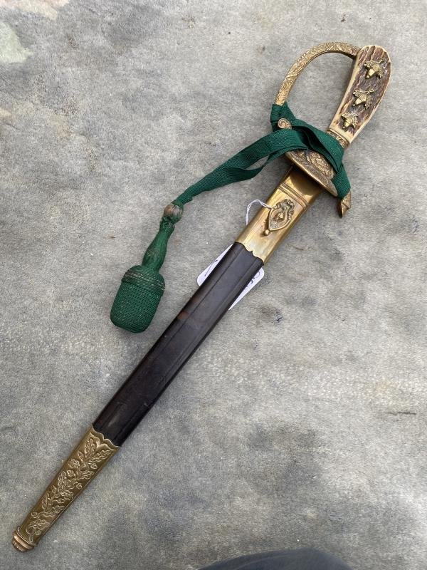 THIRD REICH ERA SUBORDINATE DE-LUXE FORESTRY CUTLASS BY CLEM& JUNG. — image 2