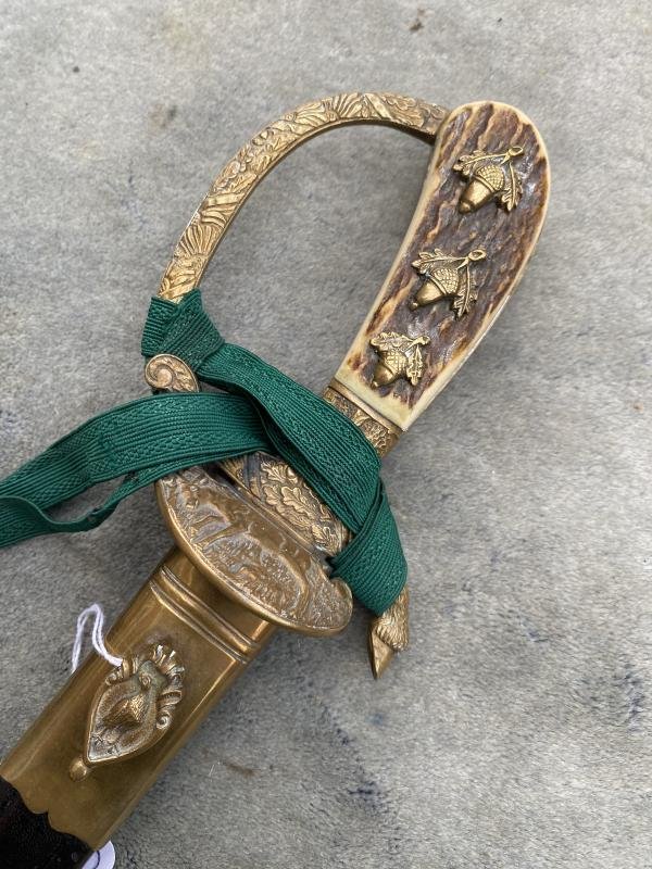 THIRD REICH ERA SUBORDINATE DE-LUXE FORESTRY CUTLASS BY CLEM& JUNG. — image 3