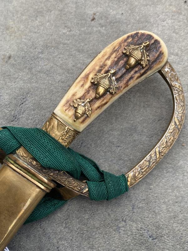 THIRD REICH ERA SUBORDINATE DE-LUXE FORESTRY CUTLASS BY CLEM& JUNG. — image 5