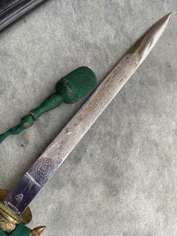 THIRD REICH ERA SUBORDINATE DE-LUXE FORESTRY CUTLASS BY CLEM& JUNG. — image 7