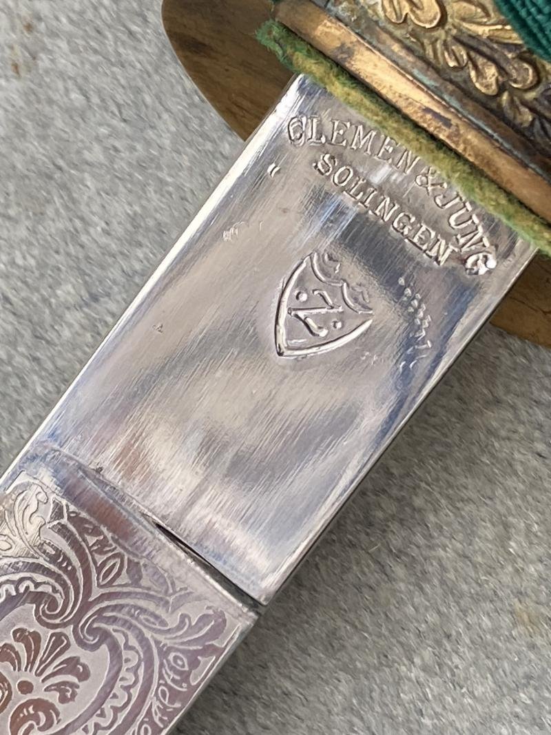 THIRD REICH ERA SUBORDINATE DE-LUXE FORESTRY CUTLASS BY CLEM& JUNG. — image 8