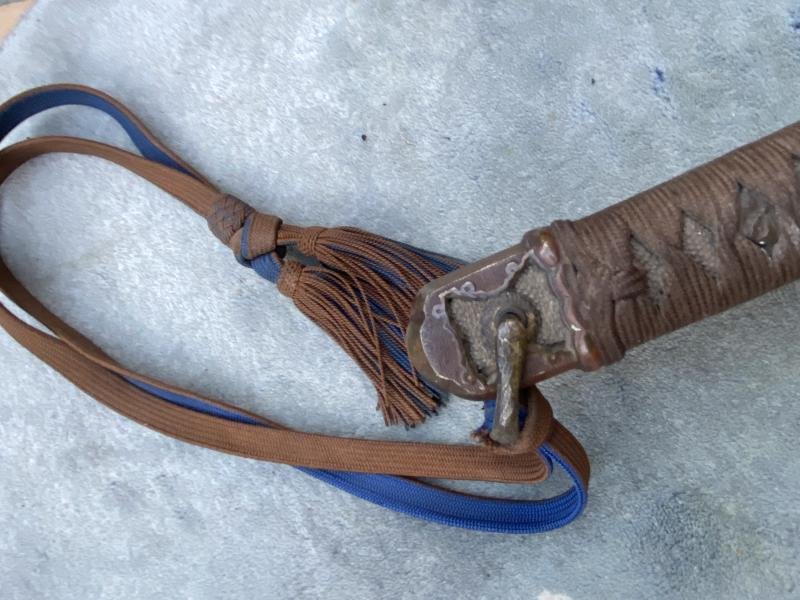 WW2 JAPANESE OFFICERS KATANA/SAMURAI SWORD WITH BATTLE COVER AND ORIGINSL 'KNOT' — image 10