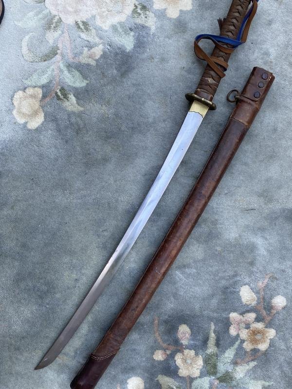 WW2 JAPANESE OFFICERS KATANA/SAMURAI SWORD WITH BATTLE COVER AND ORIGINSL 'KNOT' — image 7