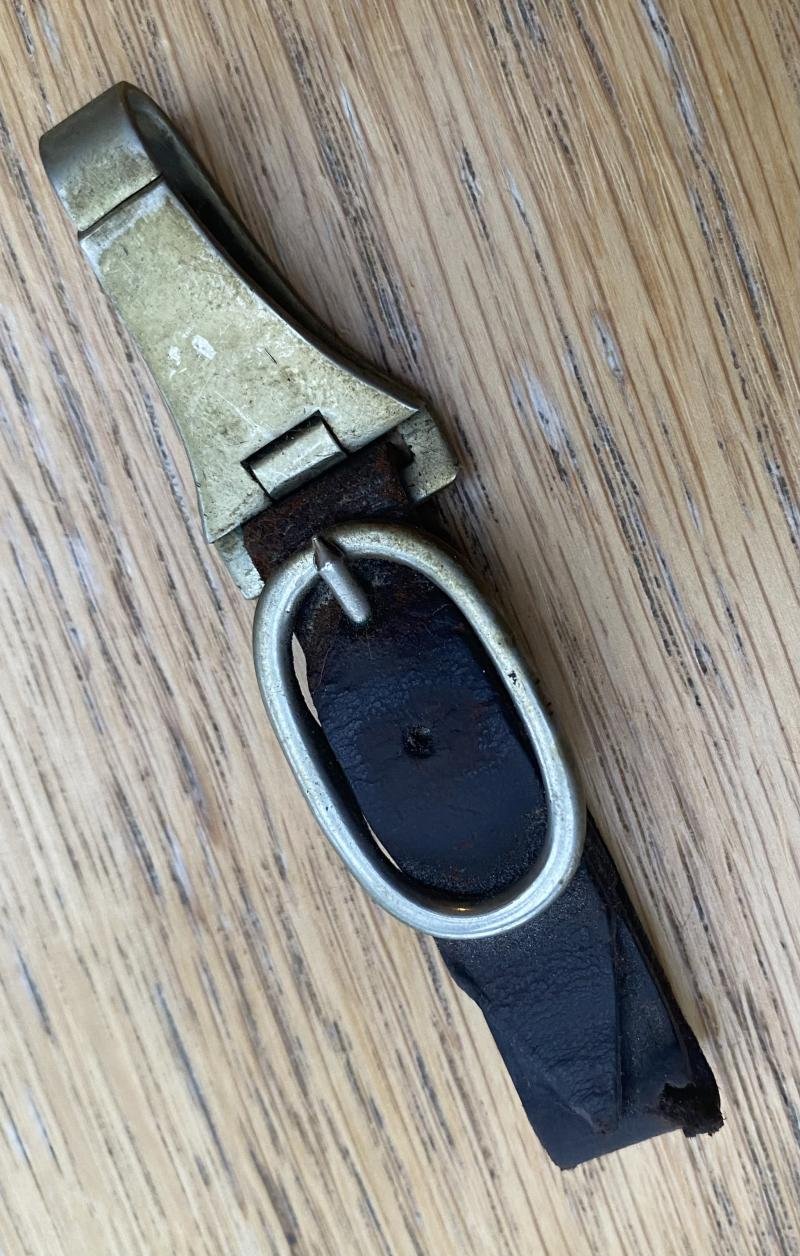 ANOTHER EARLY SINGLE LEATHER SHORT HANGER FOR SA/NSKK DAGGERS. — image 2