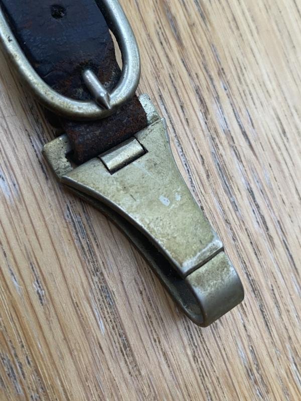 ANOTHER EARLY SINGLE LEATHER SHORT HANGER FOR SA/NSKK DAGGERS. — image 3