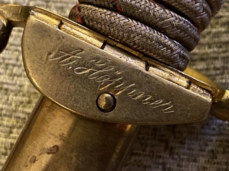 A BEAUTIFUL IMPERIAL NAVAL OFFICERS SWORD BY WK&C WITH ORIGINAL RED/BLACK KNOT. — image 6