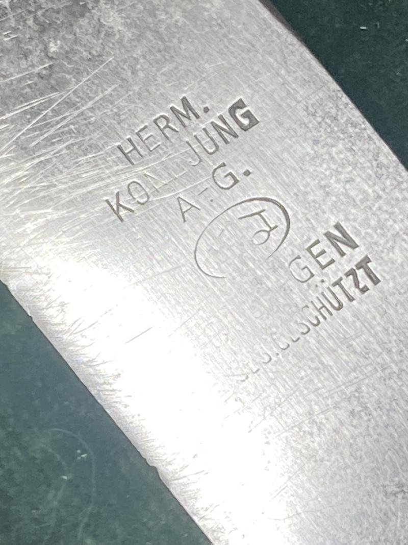 VERY EARLY HJ KNIFE WITH MOTTO, BY HERM KONEJUNG. — image 9