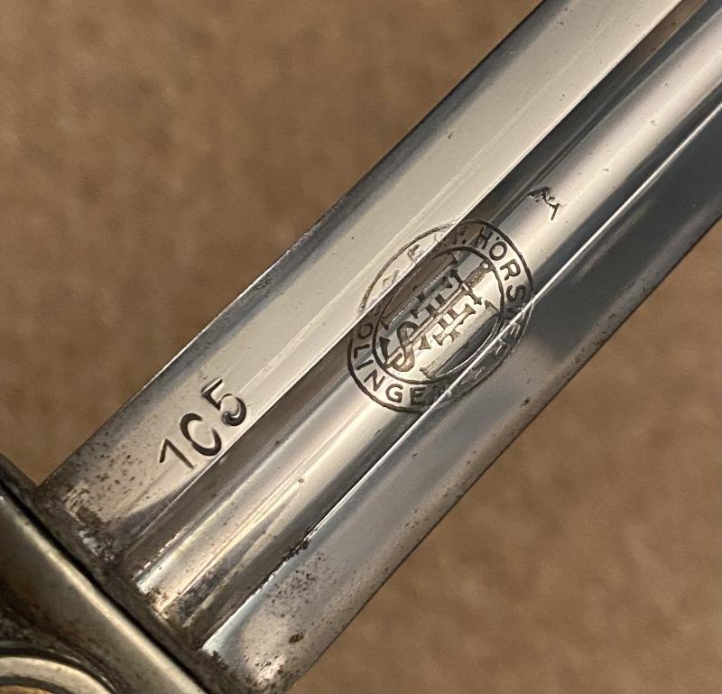 AN UNCLEANED & UNTOUCHED EARLY LUFTWAFFE SWORD BY HORSTER WITH FLIGHT AND DEPOT MARKINGS. — image 10