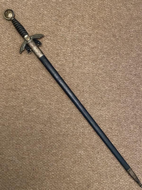 AN UNCLEANED & UNTOUCHED EARLY LUFTWAFFE SWORD BY HORSTER WITH FLIGHT AND DEPOT MARKINGS. — image 2