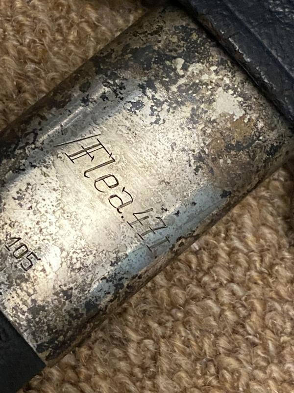 AN UNCLEANED & UNTOUCHED EARLY LUFTWAFFE SWORD BY HORSTER WITH FLIGHT AND DEPOT MARKINGS. — image 7