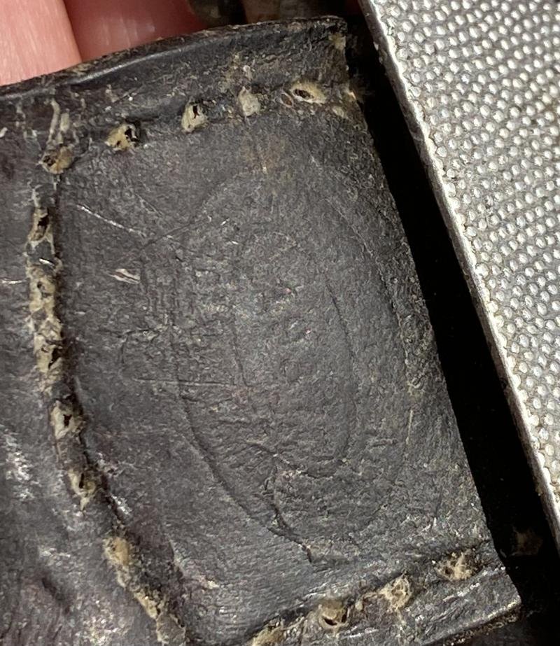 WEHRMACHT ALLOY BELT BUCKLE AND LEATHER TAB. — image 4