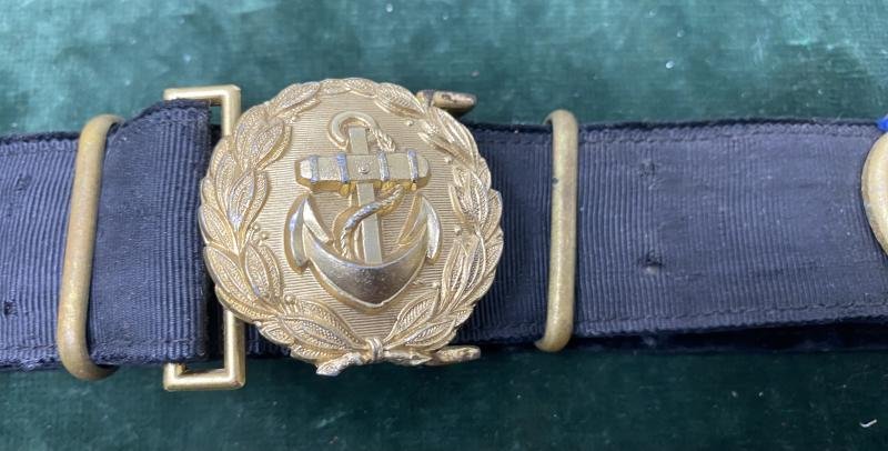 A PERFECT COMPLIMENT TO YOUR THIRD REICH NAVY DAGGER. SET OF DAGGER HANGERS AND MATCHING DAY BELT. — image 6