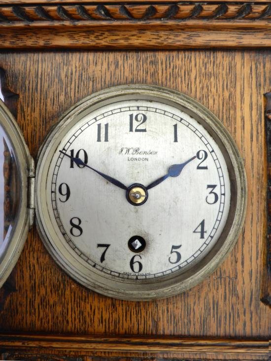 J W Benson 8 Day 'Campaign' Mantle Clock, c.1900 — image 5