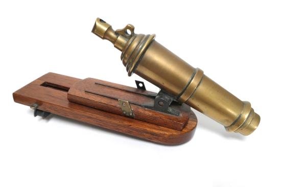 Admiralty Carronade Brass & Teak Model — image 5