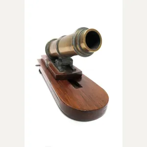 Admiralty Carronade Brass & Teak Model