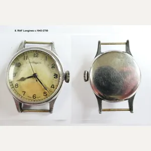 WW2 Unmarked RAF Longines Watch